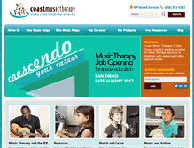 Tablet Screenshot of coastmusictherapy.com
